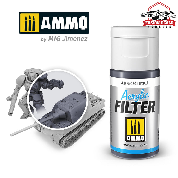 Ammo Mig Jimenez Acrylic Filter Basalt - Fusion Scale Hobbies