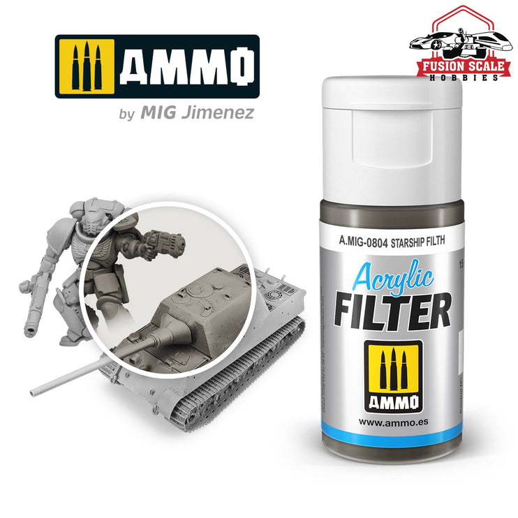 Ammo Mig Jimenez Acrylic Filter Starship Filth - Fusion Scale Hobbies