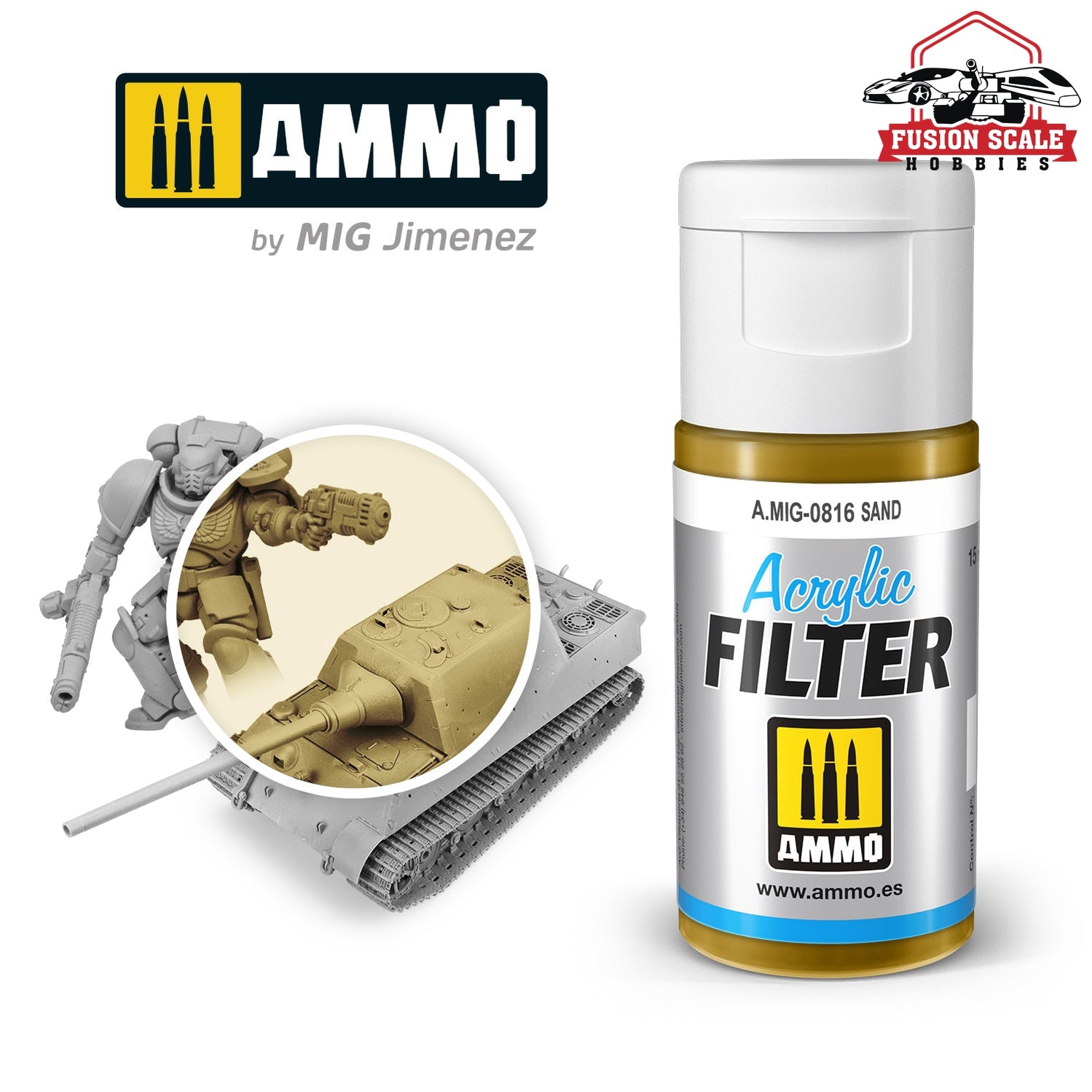 Ammo Mig Jimenez Acrylic Filter Sand - Fusion Scale Hobbies