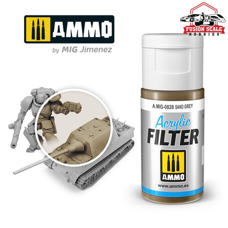 Ammo Mig Jimenez Acrylic Filter Sand Gray - Fusion Scale Hobbies