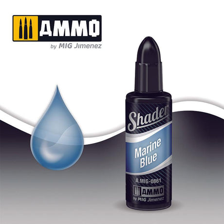 Ammo by Mig Jimenez Marine Blue Shader AMIG0861 - Fusion Scale Hobbies