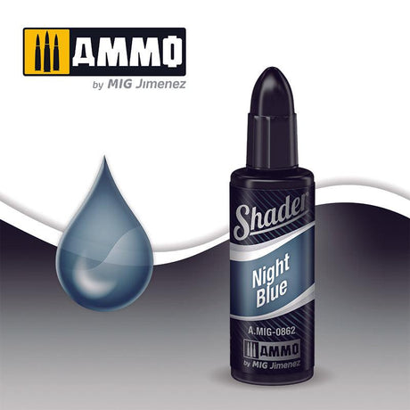 Ammo by Mig Jimenez Night Blue Shader AMIG0862 - Fusion Scale Hobbies