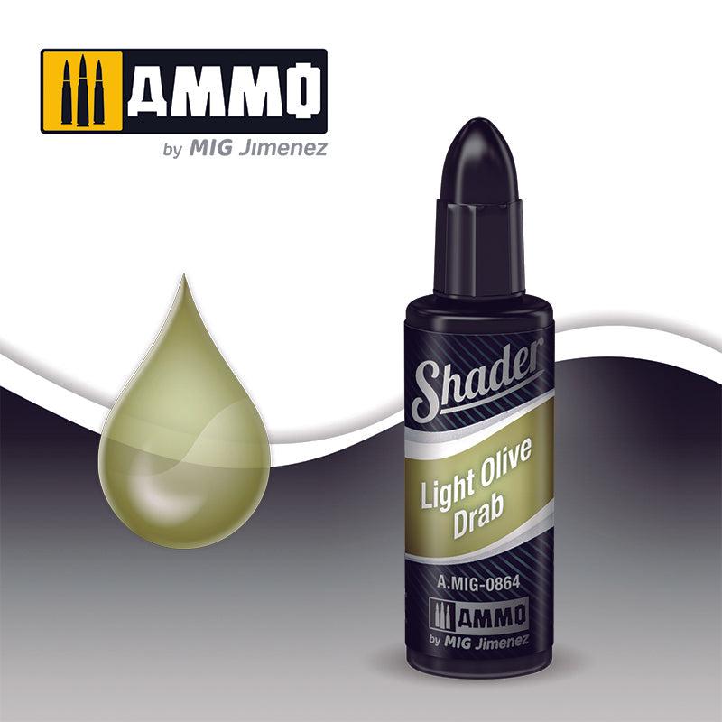 Ammo by Mig Jimenez Light Olive Drab Shader AMIG0864 - Fusion Scale Hobbies