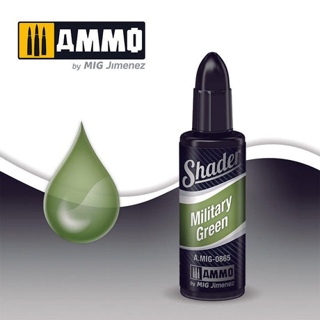 Ammo by Mig Jimenez Milirary Green Shader AMIG0865 - Fusion Scale Hobbies