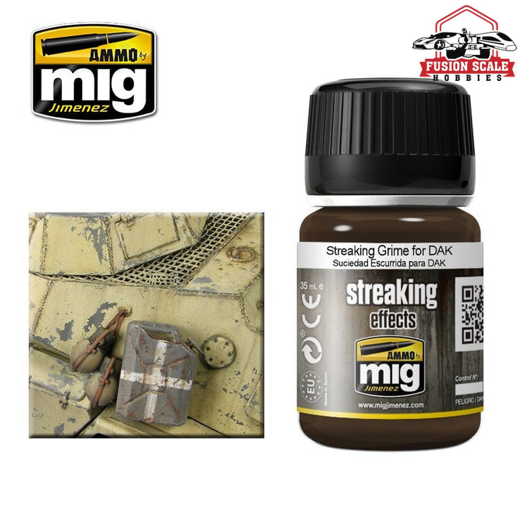 Ammo Mig Jimenez Enamel Streaking Grime for DAK AMIG1201 - Fusion Scale Hobbies