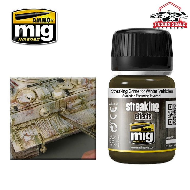 Ammo Mig Jimenez Enamel Streaking Grime for Winter Vehicles AMIG1205 - Fusion Scale Hobbies