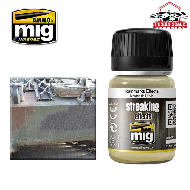 Ammo Mig Jimenez Enamel Streaking Grime Rainmarks Effects AMIG1208 - Fusion Scale Hobbies