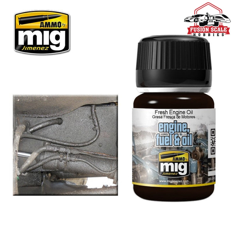 Ammo Mig Jimenez Enamel Effects Fresh Engine Oil AMIG1408 - Fusion Scale Hobbies