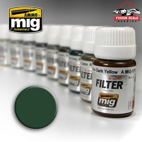 Ammo Mig Jimenez Filter Green for Gray Green - Fusion Scale Hobbies