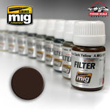 Ammo Mig Jimenez Filter Brown for Dark Yellow - Fusion Scale Hobbies