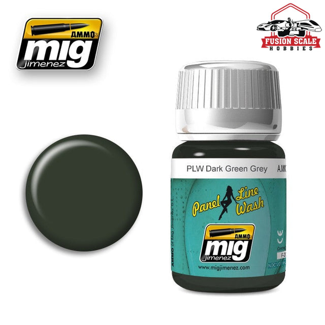 Ammo Mig Jimenez Panel Line Wash Dark Green Grey - Fusion Scale Hobbies