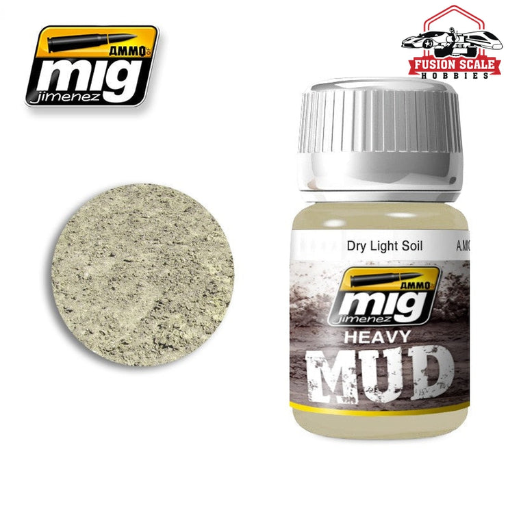 Ammo Mig Jimenez Enamel Heavy Mud Texture Dry Light Soil - Fusion Scale Hobbies