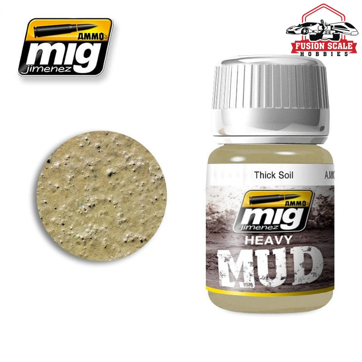 Ammo Mig Jimenez Enamel Heavy Mud Texture Thick Soil - Fusion Scale Hobbies