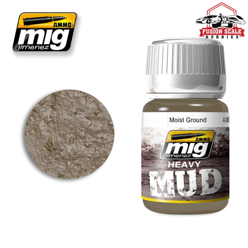 Ammo Mig Jimenez Enamel Heavy Mud Texture Moist Ground - Fusion Scale Hobbies