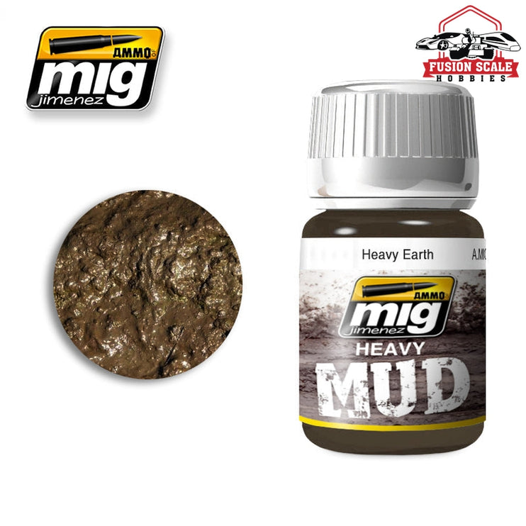 Ammo Mig Jimenez Enamel Heavy Mud Texture Heavy Earth - Fusion Scale Hobbies