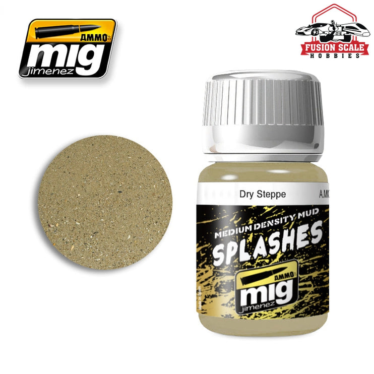 Ammo Mig Jimenez Enamel Splash Medium Mud Texture Dry Steppe - Fusion Scale Hobbies