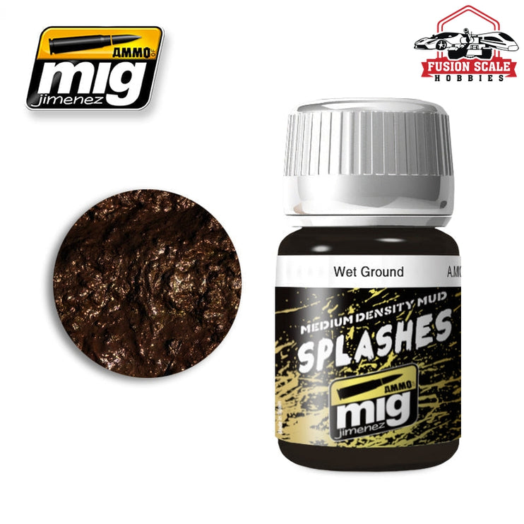 Ammo Mig Jimenez Enamel Splash Medium Mud Texture Wet Ground - Fusion Scale Hobbies