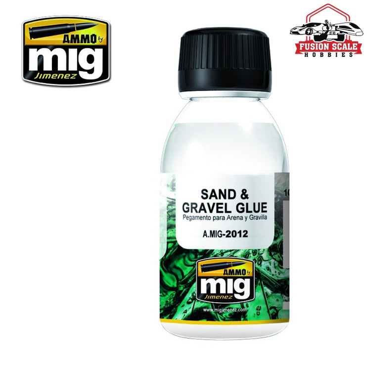 Ammo Mig Jimenez Sand & Gravel Glue 100ml - Fusion Scale Hobbies