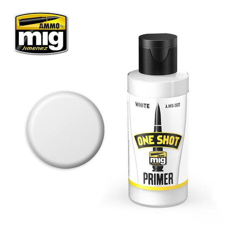Ammo by Mig One Shot Primer White 60ml - Fusion Scale Hobbies