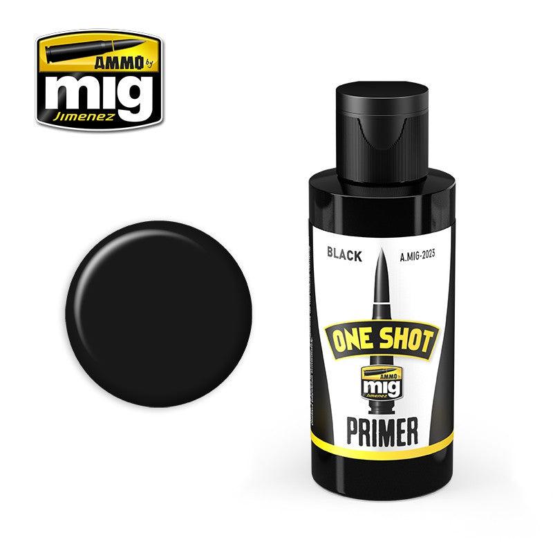 Ammo by Mig One Shot Primer Black 60ml - Fusion Scale Hobbies