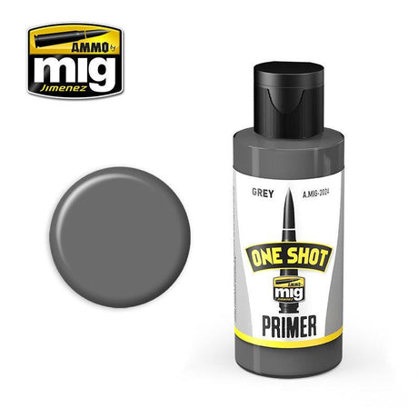 Ammo by Mig One Shot Primer Grey 60ml - Fusion Scale Hobbies