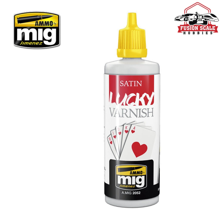 Ammo Mig Jimenez Satin Lucky Varnish 60ml AMIG2052 - Fusion Scale Hobbies