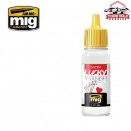 Ammo Mig Jimenez Satin Lucky Varnish 17ml AMIG2056 - Fusion Scale Hobbies