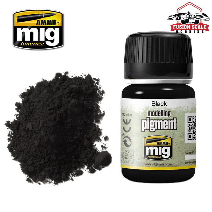 Ammo Mig Jimenez Pigment Black - Fusion Scale Hobbies