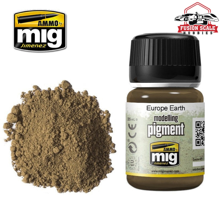 Ammo Mig Jimenez Pigment Eurpe Earth - Fusion Scale Hobbies