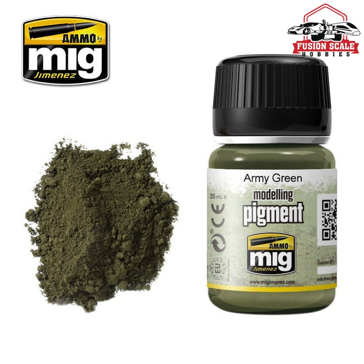 Ammo Mig Jimenez Pigment Army Green - Fusion Scale Hobbies