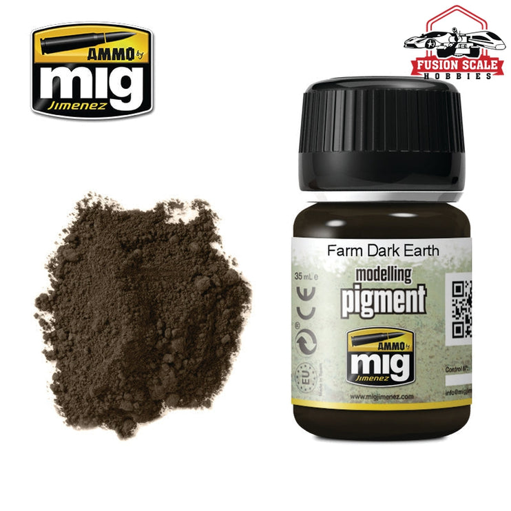 Ammo Mig Jimenez Pigment Farm Dark Earth - Fusion Scale Hobbies