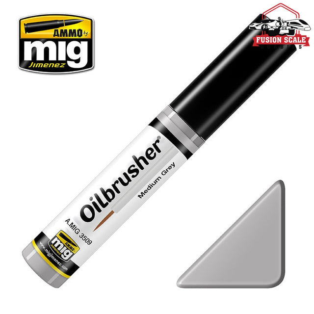 Ammo Mig Jimenez Oilbrusher Medium Gray - Fusion Scale Hobbies