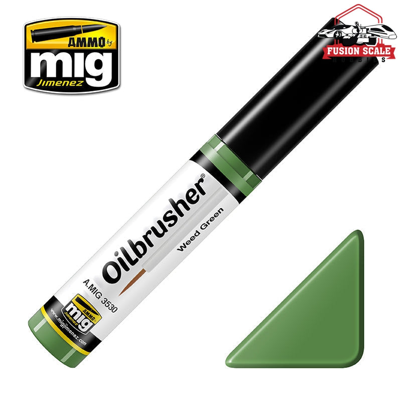 Ammo Mig Jimenez Oilbrusher Weed Green - Fusion Scale Hobbies