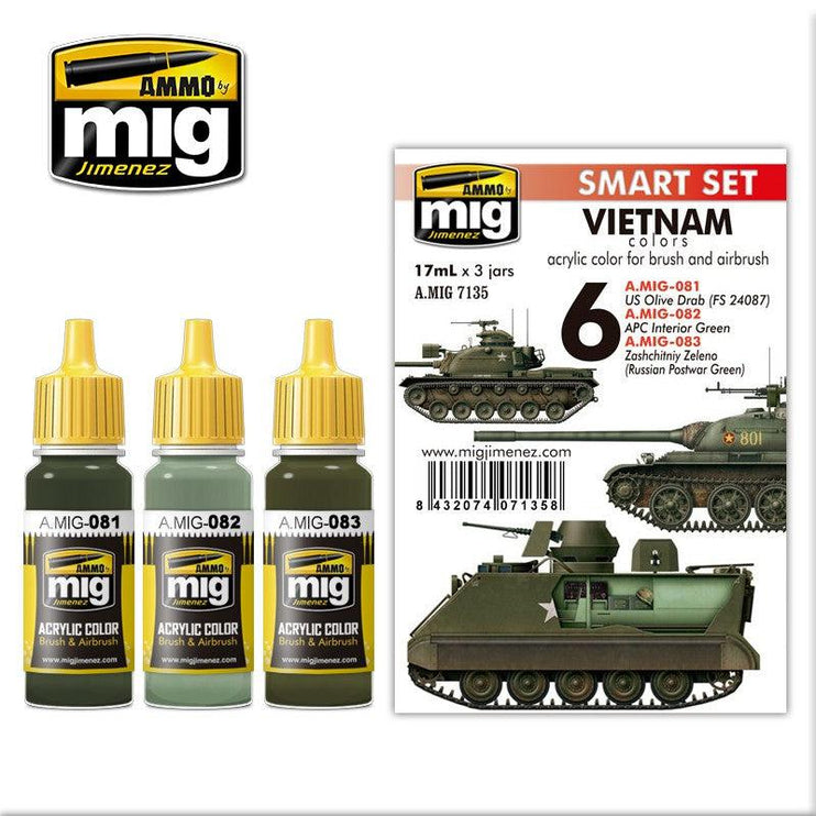 Ammo by Mig Vietnam Colors Set - Fusion Scale Hobbies