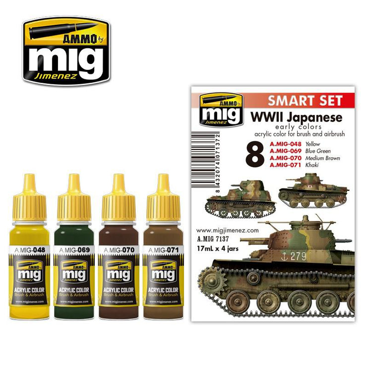 Ammo by Mig WW Ii Japanese Afv  Early Colors  Set - Fusion Scale Hobbies