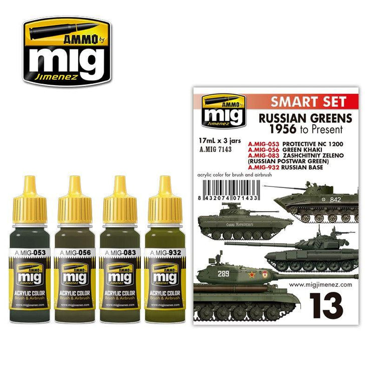 Ammo by Mig Russian Greens 1956 To Present Set - Fusion Scale Hobbies