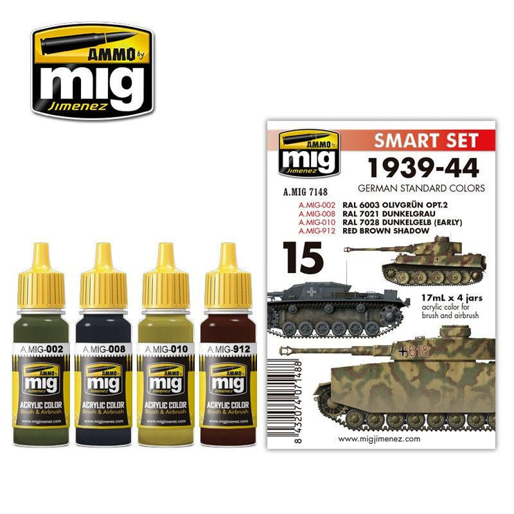 Ammo by Mig 1939-1944 German Standard Colors Set - Fusion Scale Hobbies