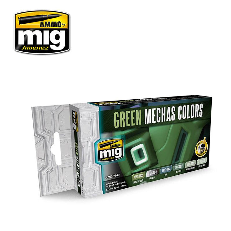 Ammo by Mig Green Mechas Colors Set - Fusion Scale Hobbies