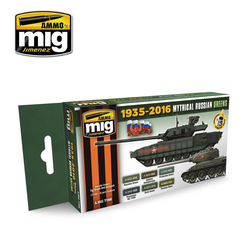 Ammo by Mig Mythical Russian Green Colors 1935-2016 Set - Fusion Scale Hobbies