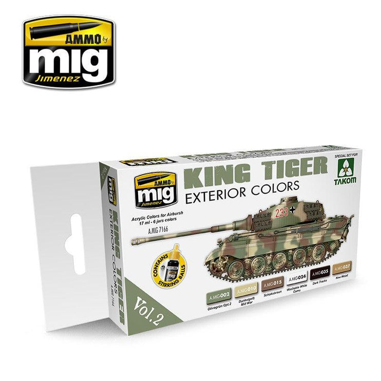 Ammo by Mig King Tiger Exterior Color (Special Takom Edition) Vol.2 Set - Fusion Scale Hobbies