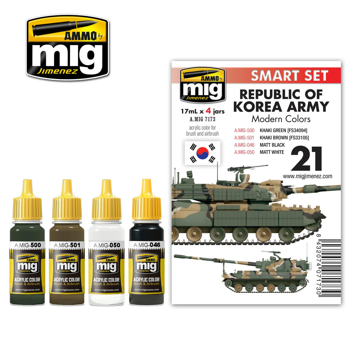 Ammo by Mig Republic Of Korea Army Modern Colors Set - Fusion Scale Hobbies