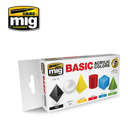 Ammo by Mig Basic Acrylic Colors  Set - Fusion Scale Hobbies
