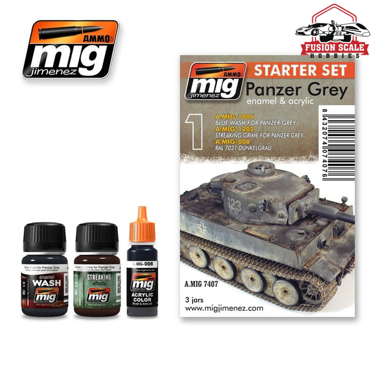 Ammo Mig Jimenez Panzer Grey Set - Fusion Scale Hobbies