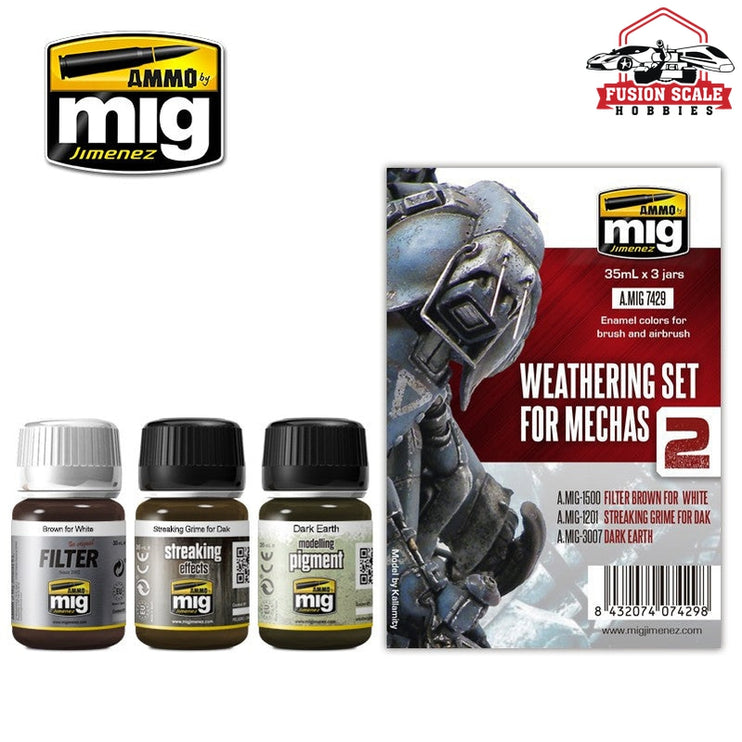 Ammo Mig Jimenez Weathering Set For Mechas - Fusion Scale Hobbies