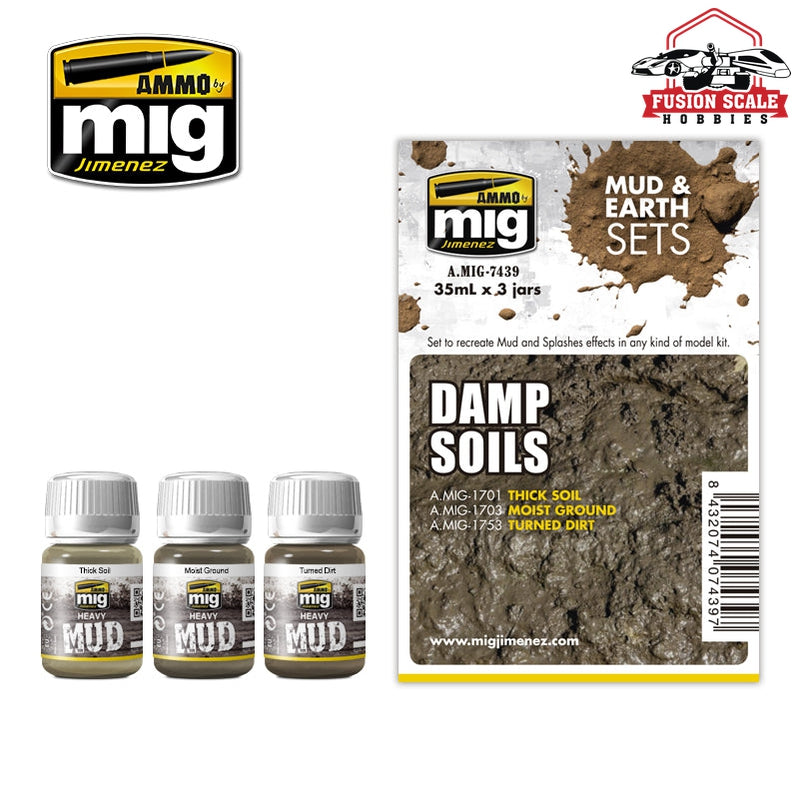 Ammo Mig Jimenez Damp Soils - Fusion Scale Hobbies