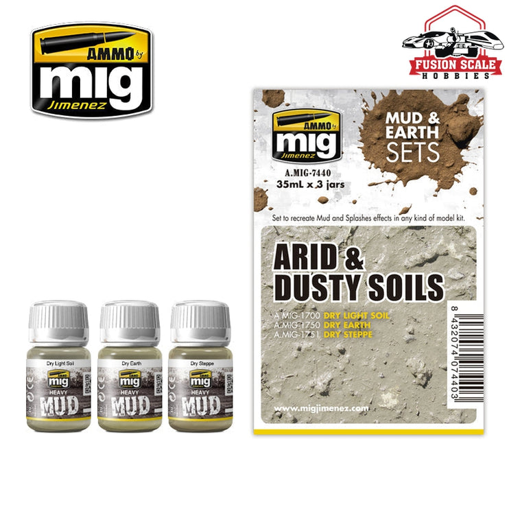 Ammo Mig Jimenez Arid & Dusty Soils - Fusion Scale Hobbies