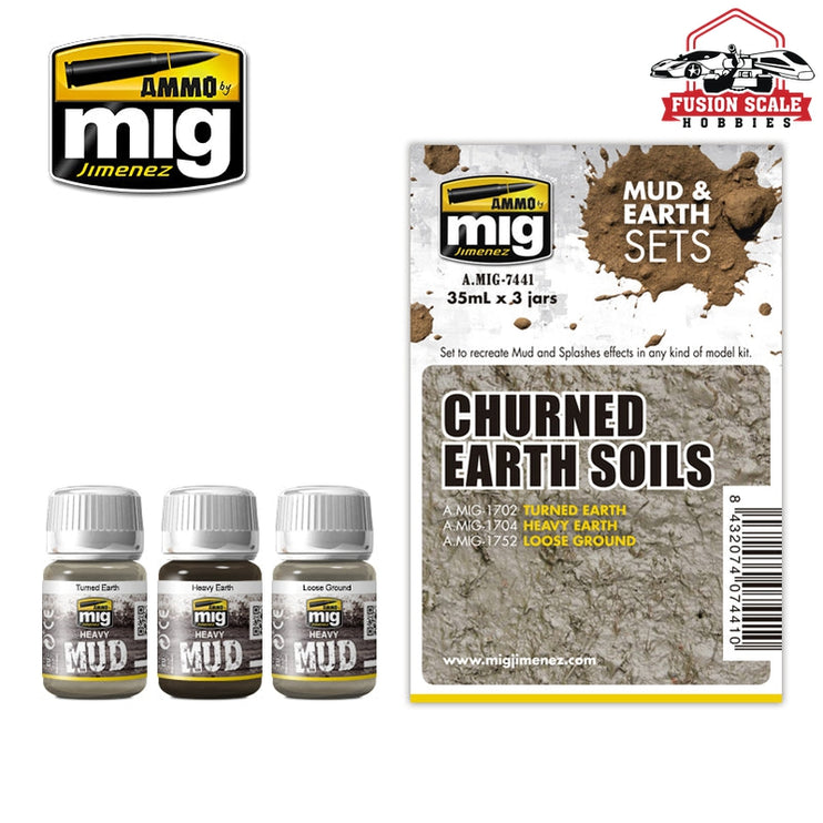 Ammo Mig Jimenez Churned Earth Soils - Fusion Scale Hobbies