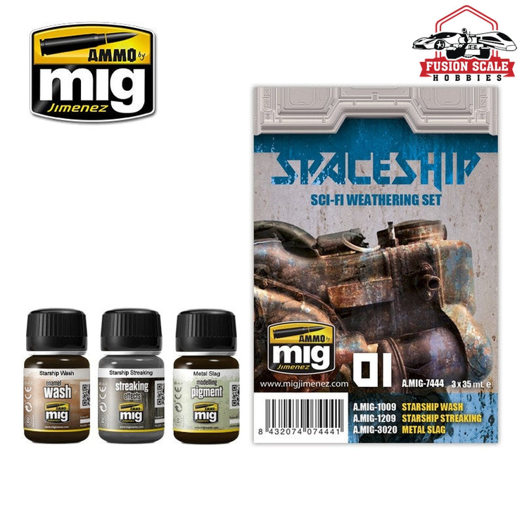 Ammo Mig Jimenez Spaceship Sci-fi Weathering Set - Fusion Scale Hobbies