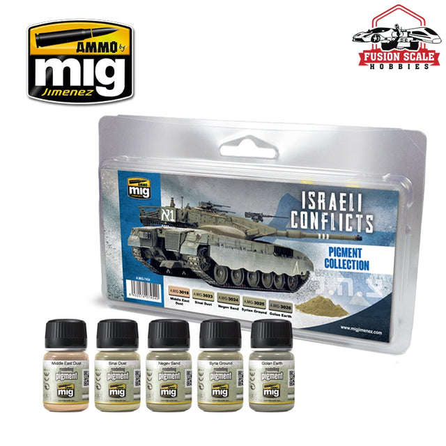 Ammo Mig Jimenez Israeli Conflicts Pigment Collection - Fusion Scale Hobbies