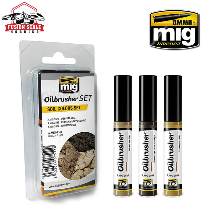 Soil Colors Oilbrusher Set Ammo by Mig Jimenez AMIG7511